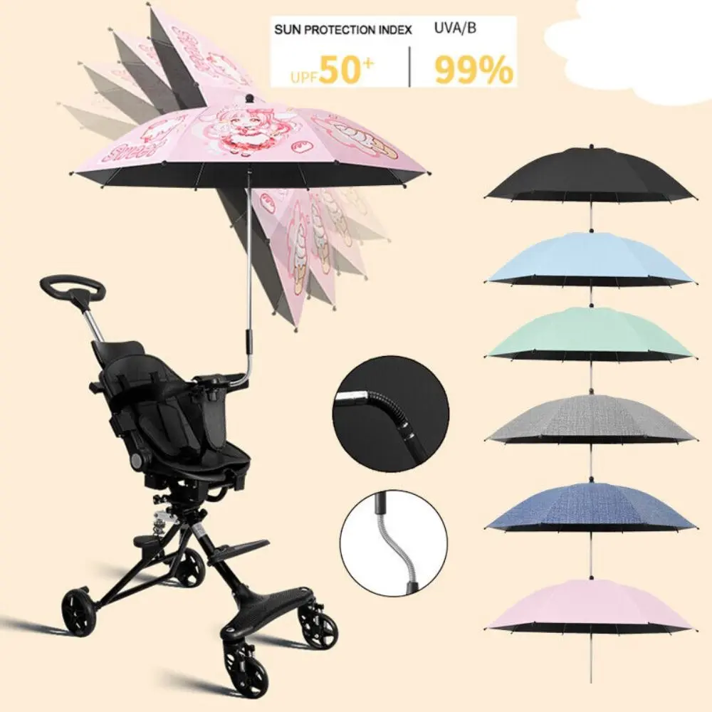 Xe Đẩy Em Bé Có Thể Điều Chỉnh, Chống Nắng Và Mưa UV, Ô Che Nắng Cho Em Bé, Ô Gấp, Tán Che Nắng