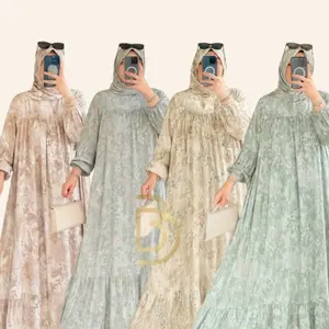GAMIS SET HIJAB ISYANA GAMIS RAYON SET BERGO BAHAN RAYON PREMIUM BUSUI BUMIL