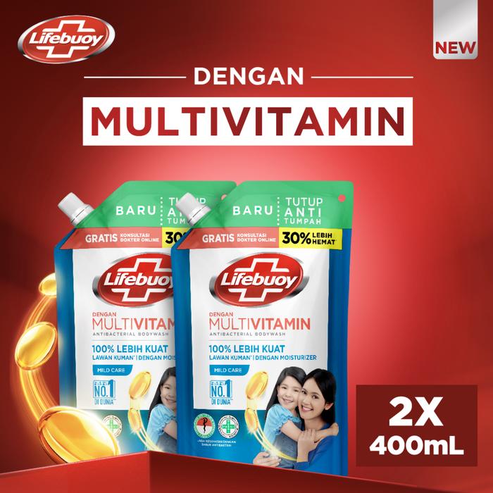 Gambar Lifebuoy Sabun Cair Mild Care Refill 400ml Twin Pack dari Daily Care by Unilever Kota Tangerang Tokopedia