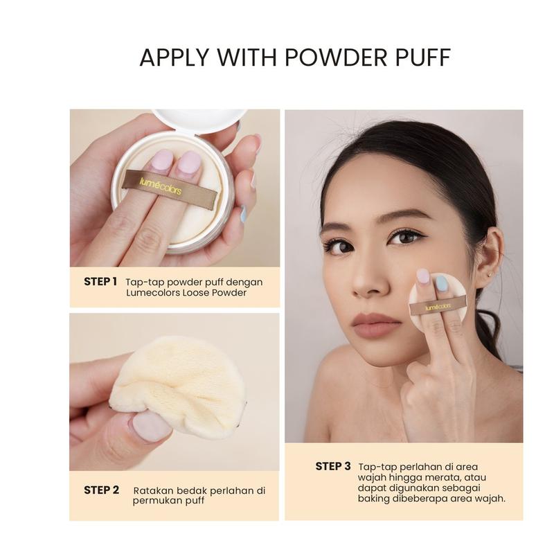 Lumecolors Loose Powder Pore Blurring Effect With Oil Control Bedak Tabur Tahan Lama Flawless Ringan 6