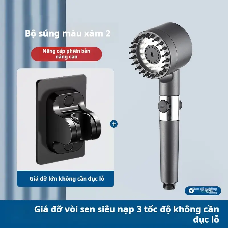 Vòi hoa sen điều áp, đầu vòi hoa sen, bộ vòi hoa sen, đầu vòi hoa sen Cầm Tay Thích hợp cho bồn tắm gia đình, đầu vòi hoa sen trong phòng tắm 7