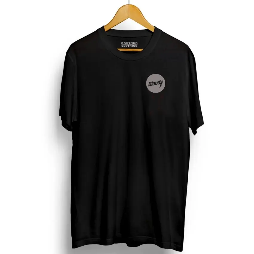 T-Shirt Pria / Baju Kaos / Lengan Pendek / Kaos Distro Bloods Circel Little Abu Abu 100% Premium