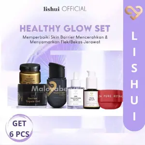 LISHUI PAKET LENGKAP ISI 6 / LISHUI SKINCARE HEALTY GLOW+SERUM MELA+CREAM RETINAL