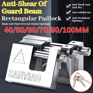 【COD】（100mm）Kunci Gembok Panser /Gembok Stainless Anti Karat/Gembok Balok Pagar Pintu Gerbang/Gembok Anti Maling Anti Potong Susah Potong Jumbo Berat 1 Kilo/Rumah Toko Gudang Gerbang / Berat Besar Top lock