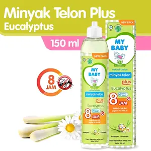 My Baby Minyak Telon Plus Eucalyptus 150ml - Perlindungan 8 Jam untuk Bayi