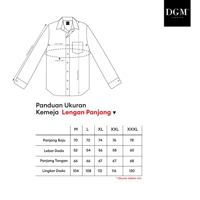 Dgm kemeja flanel pria lengan panjang casual 1551 5