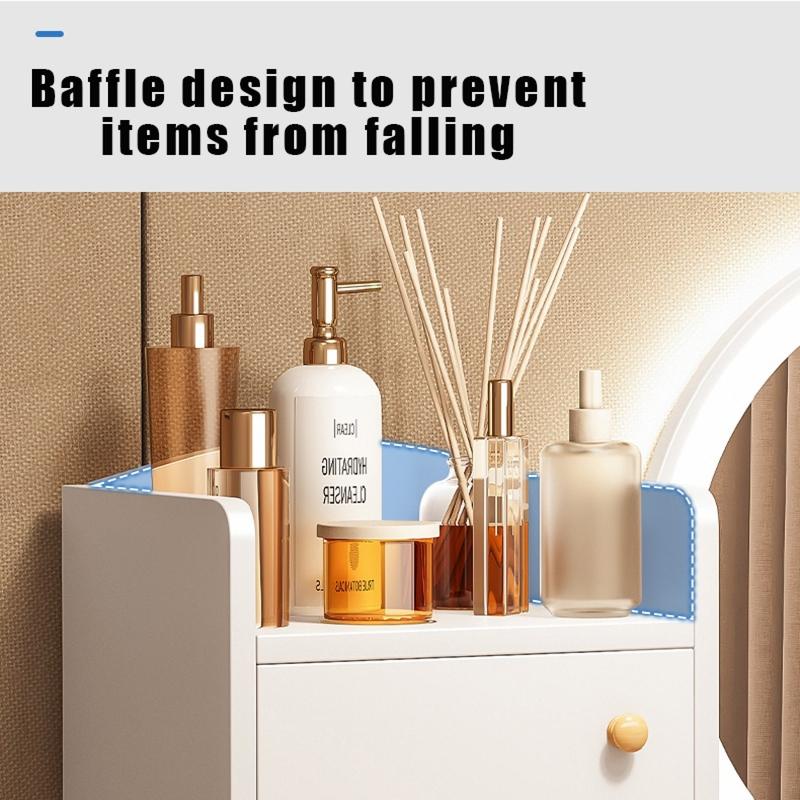 Product Introduction of Dressing Table Bedroom Vanity Table Minimalist with Led Light Mirror Dressing Table with Mirror for Make Up Bedroom Home 7