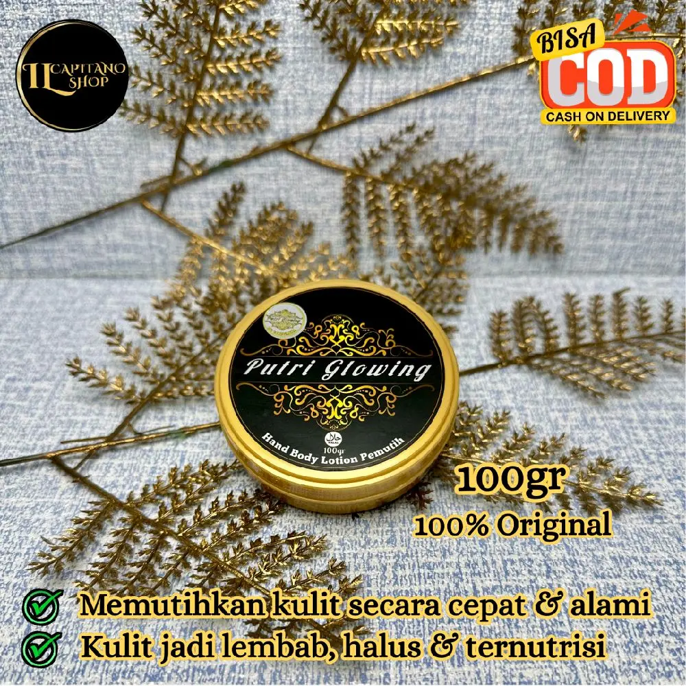 Handbody Lotion Pemutih PUTRI GLOWING 100gr Original, Memutihkan Kulit/Tubuh Secara Cepat & Alami