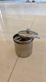 Product Review of OIL POT OILPOT Saringan Minyak Goreng Stainless Steel 1,3 1.3 L Sisa Wadah Jelantah Wadah Anti Karat Stainles 1,3L 1.3L 1300ml 1300 mL Filter Gelas Mug Tempat from e**o 0
