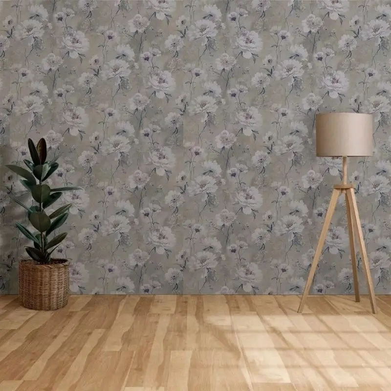 Paket 4 roll bayar 100 ribuan Wallpaper Sticker Dinding Kamar Tidur Ruang Tamu Dapur Elegan mewah aesthetic bahan pvc sudah ada lemnya tinggal tempel kekinian stiker tembok 2
