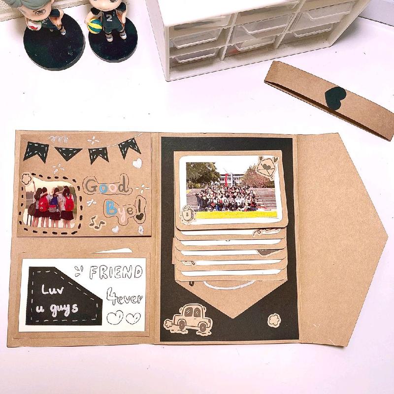  Scrapbook mini sổ dán ảnh đã có sẵn hiệu ứng quà tặng sinh nhật đáng yêu 