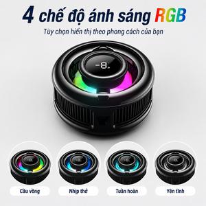 Quạt Tản Nhiệt Điện Thoại Từ Tính Sạc Không Dây Mẫu Mới 2026, Làm Mát Bán Dẫn, Đèn RGB Phong Cách Gaming, Hoạt Động Ít Ồn, Phù Hợp Chơi Game, Livestream, Xem Phim Và Làm Việc
