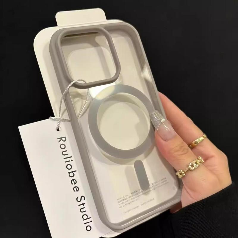 Titanium Casing Titanium gray Casing Clear Case Magnetic Acrylic Shock-Resistant ...
