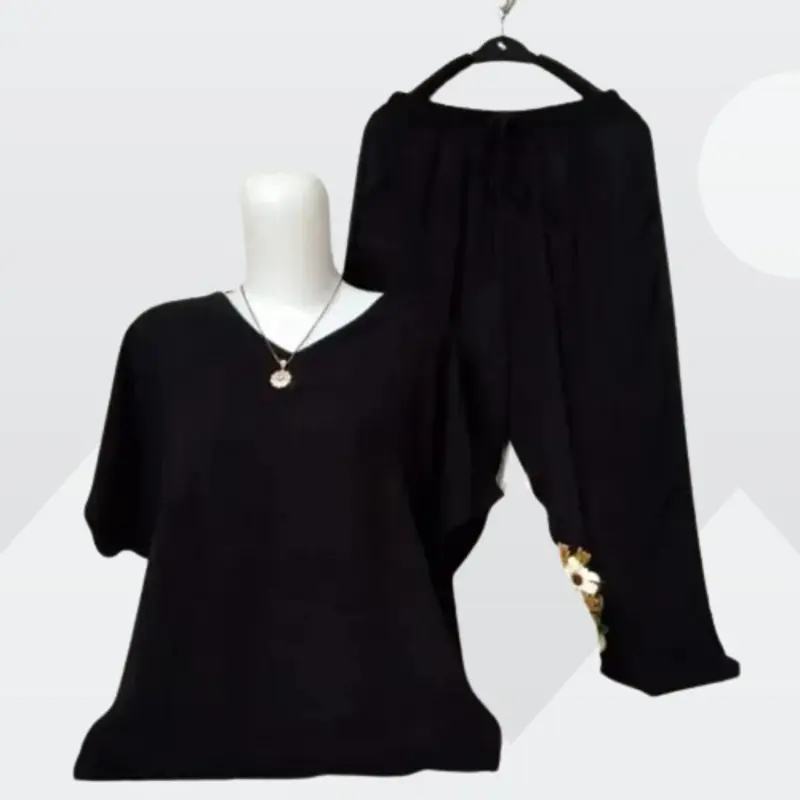 Setelan Andin Crinkle Terbaru Jumbo Wanita Airflow - Baju Celana Airflow 7