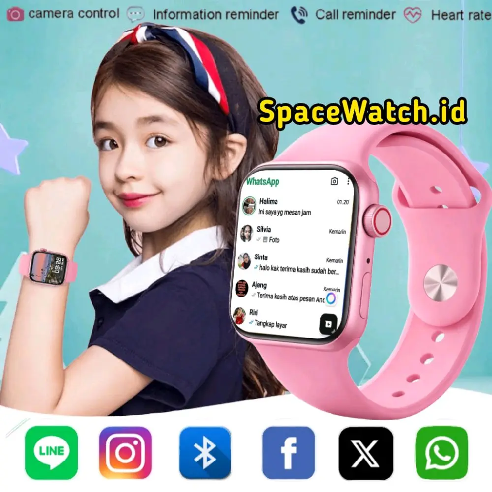 SMARTWATCH ANDROID LAYAR SENTUH JAM TANGAN PINTAR PRIA WANITA BISA TELEPON BLUETOOTH NOTIF WA FB IG LINE TWITTER FITUR KESEHATAN GANTI WALLPPER ANTI AIR IP67