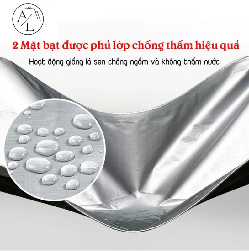 Bạt che mưa nắng khổ 4mx5m, Bạt che mưa 3 lớp, chống thấm nước, May viền khoen sẵn - Tặng kèm móc Chống Nước bạt che bạt che mái che mái che 1