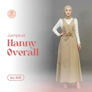 Ayucitra overall hanny fashion muslim jumpsuit wanita kekinian terbaru