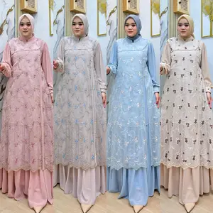 gamis Rafa organza bordir terbaru