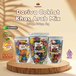 Doriva Cokelat Khas Arab 1 kg Coklat Arab Mix Turki Rasa Istimewa Kerikil Untuk Souvenir Oleh oleh Haji Umroh Kemasan Warna Warni