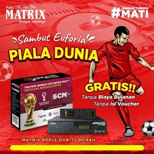 SET TOP BOX TV DIGITAL MATRIX APPLE MERAH ( Baru )