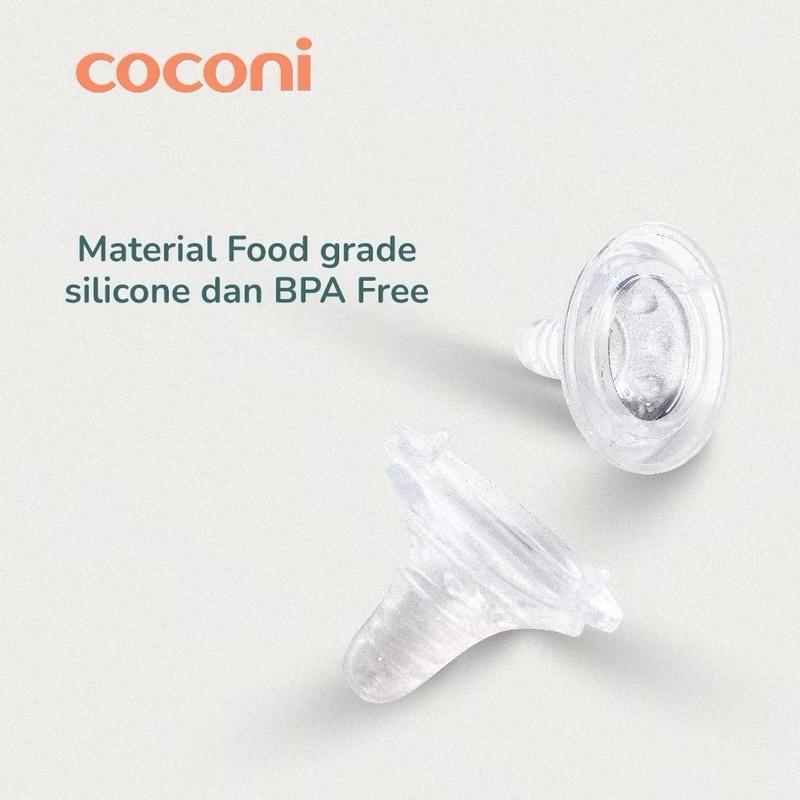 COCONI Wide Neck Baby Bottle Nipple Teat Replacement 2 Pcs | Dot Botol Susu Bayi Wide Neck 4