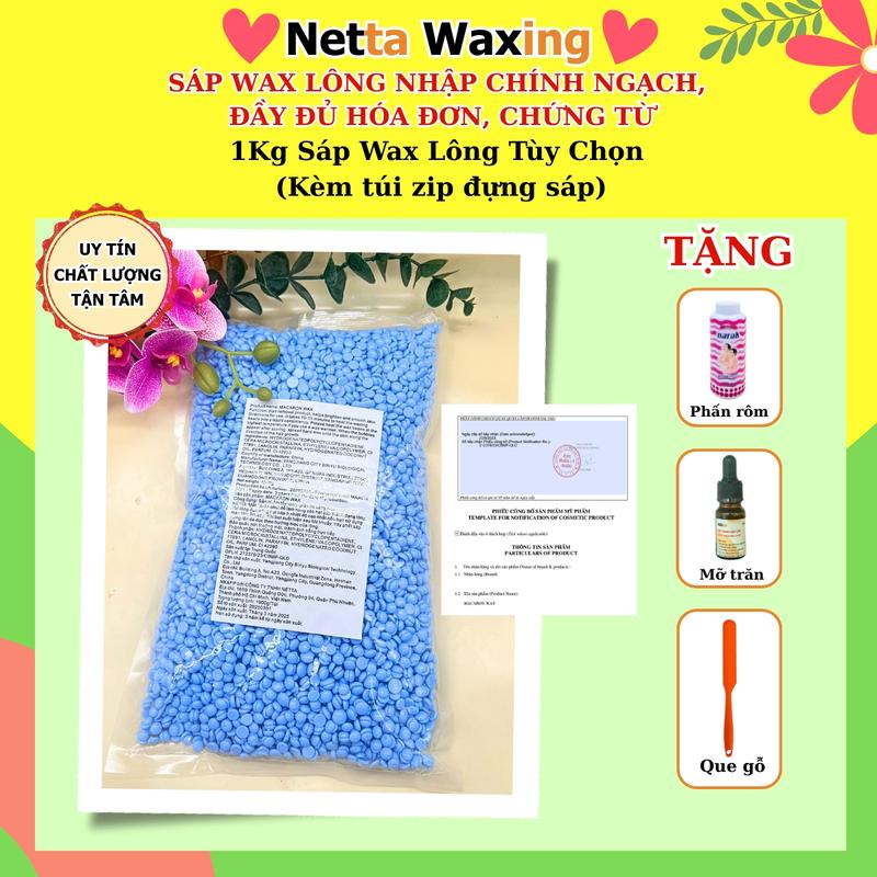 FLASH SALE 1KG Sáp Wax Lông Nóng Cao Cấp wax tẩy lông siêu sạch mọi loại lông wax nách tay chân râu ria mép bikini vùng kín body toàn thân