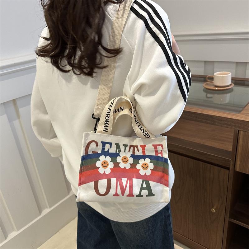 Product Introduction of Canvas bag 2024 new underarm support student class commuting bag versatile shoulder bag handbag 18