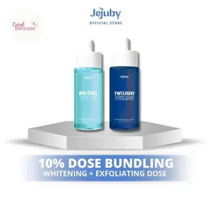 Jejuby Serum Brighter Skin for Body Bright Sky Up - 10% Whitening Dose Whitening| Jejuby Serum Twilight Peeling Exfoliating Serum Eksfoliasi Badan (50ml)