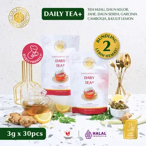 (Bundling 2) Daily Tea - Teh Hijau & Daun Kelor by Sari Ramping Official Store