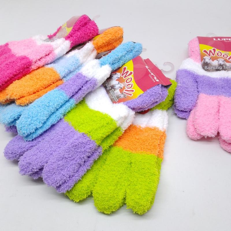 Product Introduction of Sarung tangan woll bulu lembut / sarung tangan wanita dewasa / sarung tangan motor belang Gloves Gloves 16
