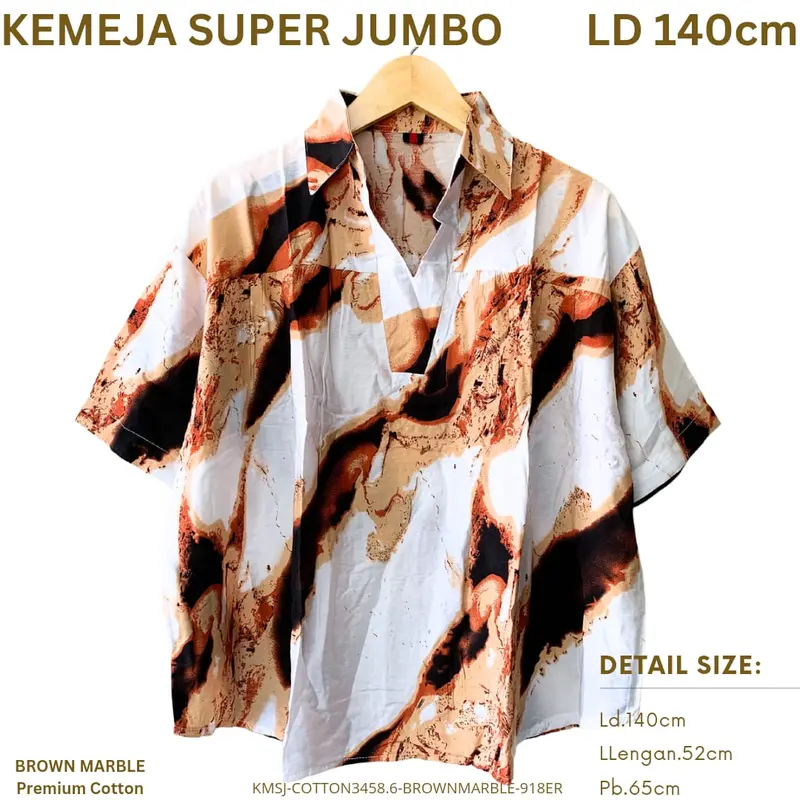 KEMEJA WANITA KEKINIAN JUMBO LD 140CM ATASAN OVERSIZE KATUN / KEMEJA WANITA BIGSIZE / KEMEJA JUMBO STYLE KOREA / KEMEJA KEKINIAN KATUN LD 140CM 2