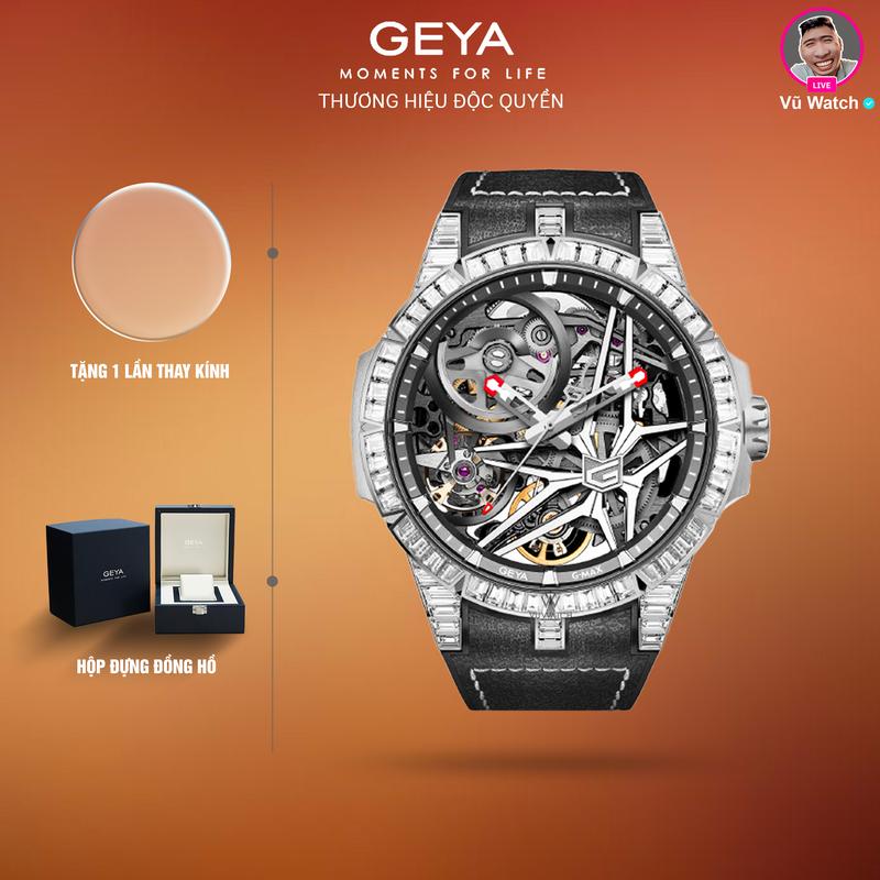  Đồng hồ cơ nam GEYA G78112  s7880  | Tặng 1 lần thay kính miễn phí 