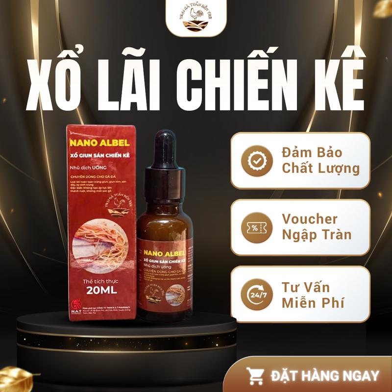 Xổ Giun Sán Cho Gà Lọ 20ml Dạng Lõng Dùng Hỗ Trợ GIảm xổ giun sán cho vật nuôi