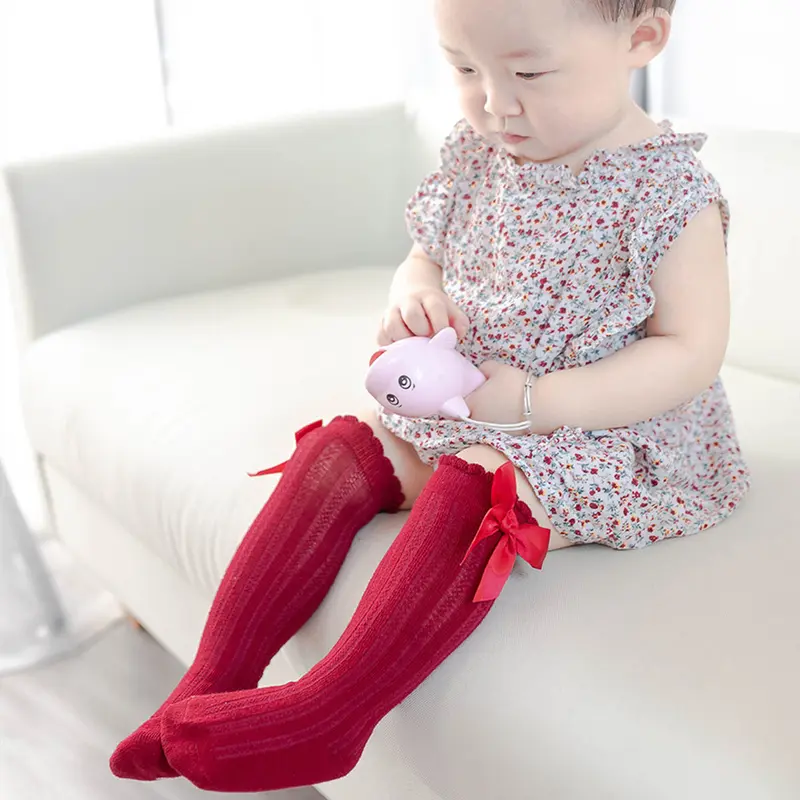 LAKOE Kaos Kaki Panjang Anak Bayi Lucu/ Kaus Kaki Bayi Perempuan Untuk 0-3 Tahun 7