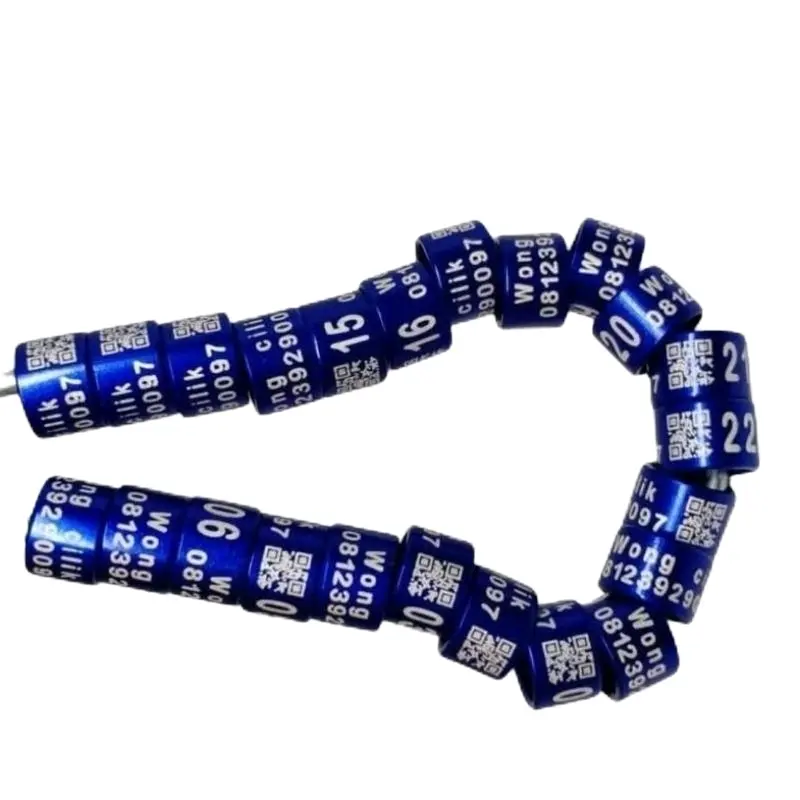 RING MERPATI LASER BARCODE CETAK NAMA ISI  10 BIJI