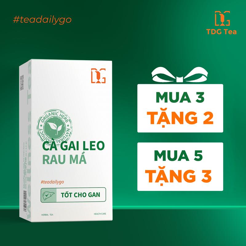Trà Cà Gai Leo Rau Má Hộp 30 Túi Lọc To Hỗ Trợ Thanh Nhiệt Mát Gan Giảm Nóng Trong TDG TEA TL01