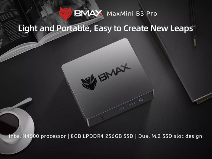 Jual MiniPC BMAX B3 Pro 2026 Intel N4500 8/256GBS SD HDMI WiFi Windows ...