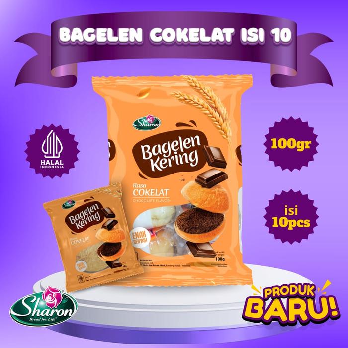 Gambar Sharon Bakery Bagelen Cokelat isi 10 pcs 100 gr dari Sharon Bakery Official Kab. Bandung Tokopedia