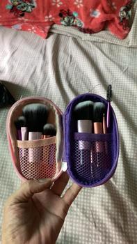 Product Review of 10pcs Multicolor Short Handle Portable Makeup Brush Set with Storage Bag Including Blush Brush Loose from M**e 2