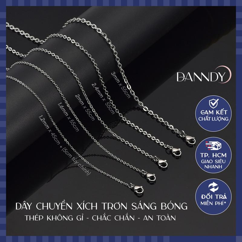 Dây chuyền xích tròn trơn thép không gỉ sáng bóng chắn chắn và an toàn. Vòng cổ…