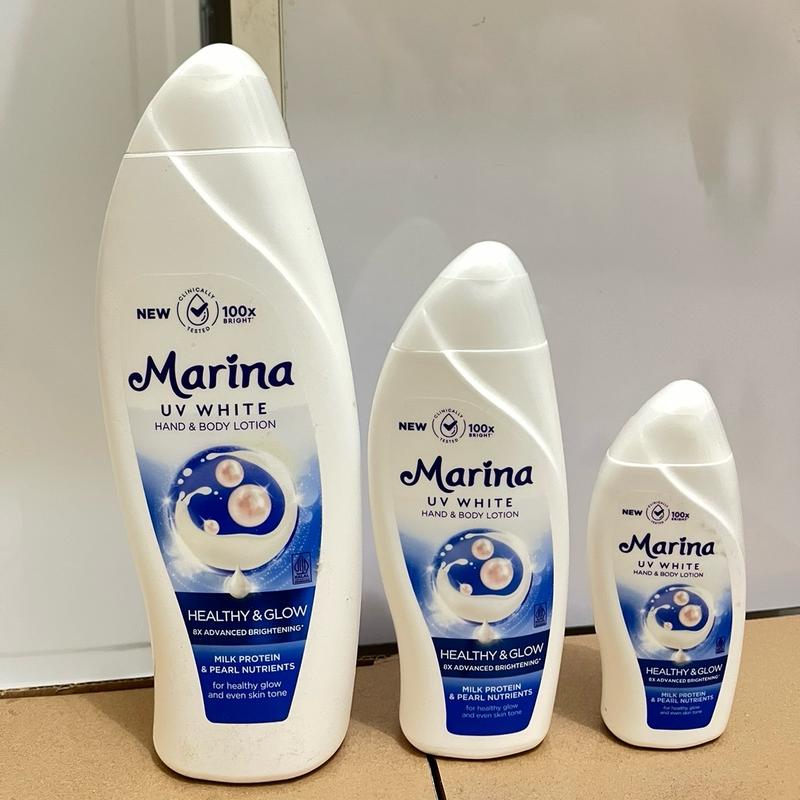 PAKET MENCERAHKAN BADAN MARINA UV WHITE HEALTHY AND GLOW DAN HOUSE OF BEAUTY WHITE DOSE BODY SERUM 50 ML NEW YOUTH SKIN REVOLUTION Lotion Tubuh Pencerah 6
