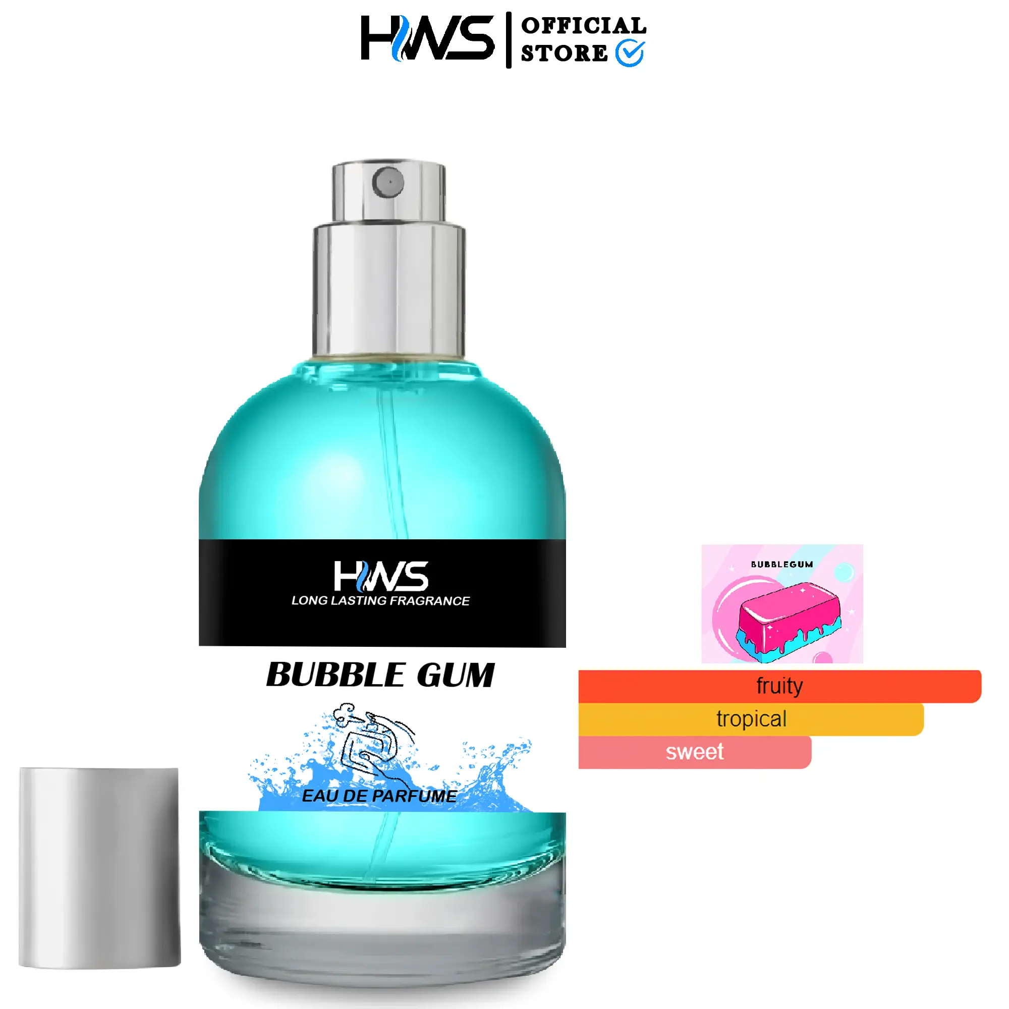 Parfum BUBBLEGUM By HWS Eau De Parfum 50mL Parfum Original Parfume Unisex Minyak Wangi Tahan Lama