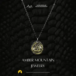 Amber Mountain Kalung Cowok Pria Trendy Liontin Rantai Korea Street Style Classic 50cm