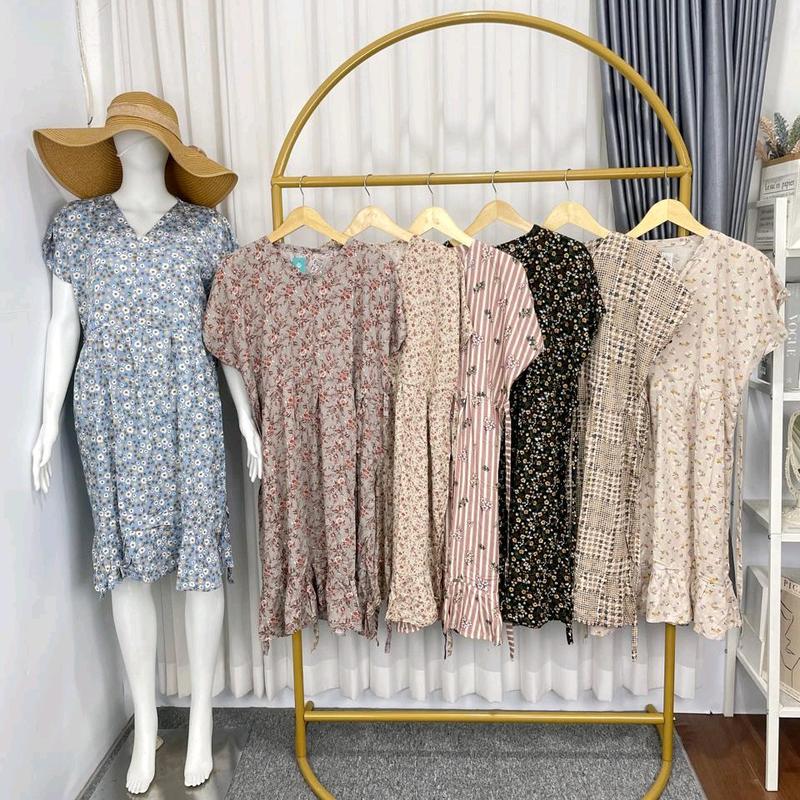Dress RUFFEL Daster Bahan Rayon Premium Grade A FULL OBRAS DOBEL JAHITAN  Tangan Pertama Konveksi Sendiri 2