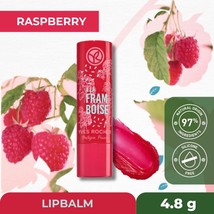 Gambar C&F - Yves Rocher Nourishing Raspberry Lip Balm 4,8 g | Lip Balm | Menutrisi dan Melembapkan Bibir dari C&F Store Official Kota Administrasi Jakarta Utara Tokopedia