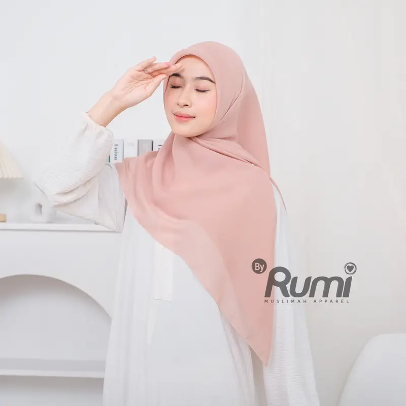 [EXCLUSIVE RUBEN ONSU] RUMI HIJAB - PAKET USAHA ISI 5 PCS PLAIN SQUARE Premium Series With Fragrance Wangi Hijab Polly Cotton Kerudung Persegi Jilbab Segiempat Bella Segi Empat Seragam Sekolah Polycotton Katun Pouch Santai Muslim Basic 6