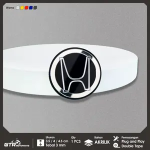 [COD] GTR Emblem Honda Bulat 3.5CM 4CM 4.5CM Timbul 3D Logo Honda Bulat Emblem Timbul