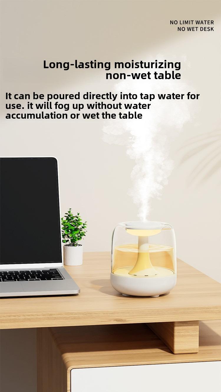 Product Introduction of Máy Xông Tinh Dầu Tạo Độ Ẩm & Khuếch Tán Hương Thơm Mini, Siêu Yên Tĩnh, Đèn Ngủ 7 Màu, Cầm Tay USB, Thích Hợp Cho Phòng Ngủ Và Văn Phòng Không khí khô nhiệt đới, hoàn hảo 2