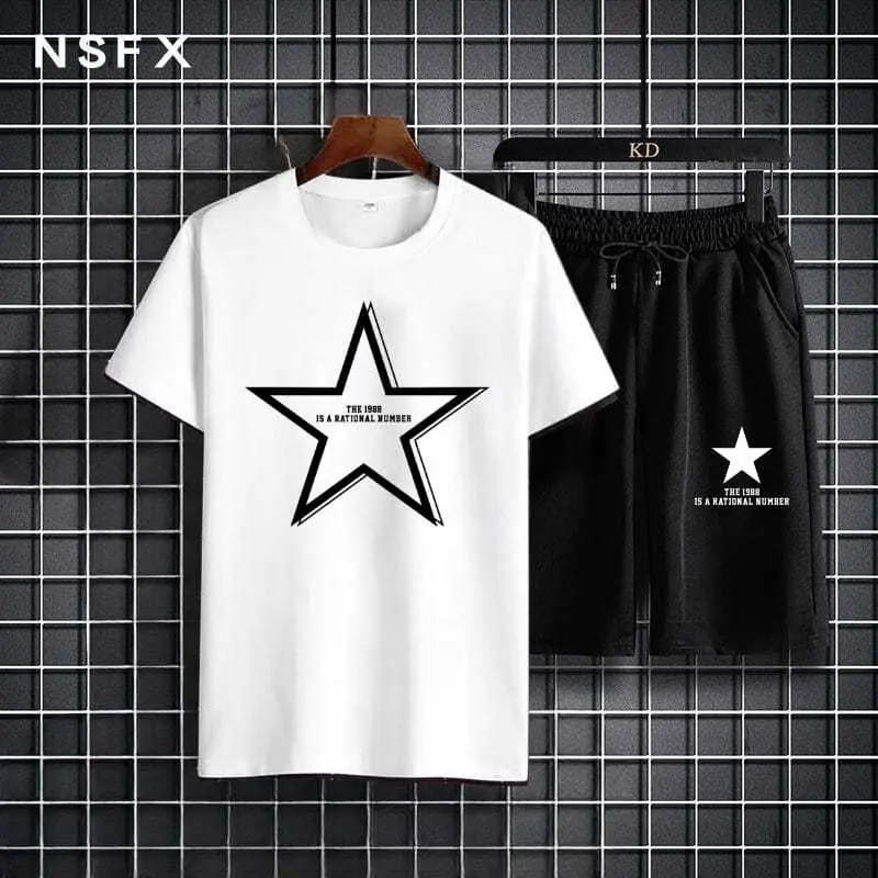 Setelan STAR PENDEK satu set setelan baju pendek celana pendek baju cowok baju pria Asgard777