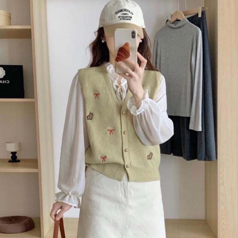 KIKI VEST RAJUT KOREAN STYLE LUCU PREMIUM KNIT(VEST SAJA) 0
